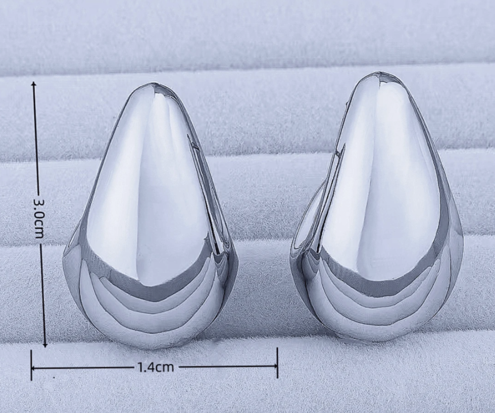 Boucles d'oreilles gouttes argent GM