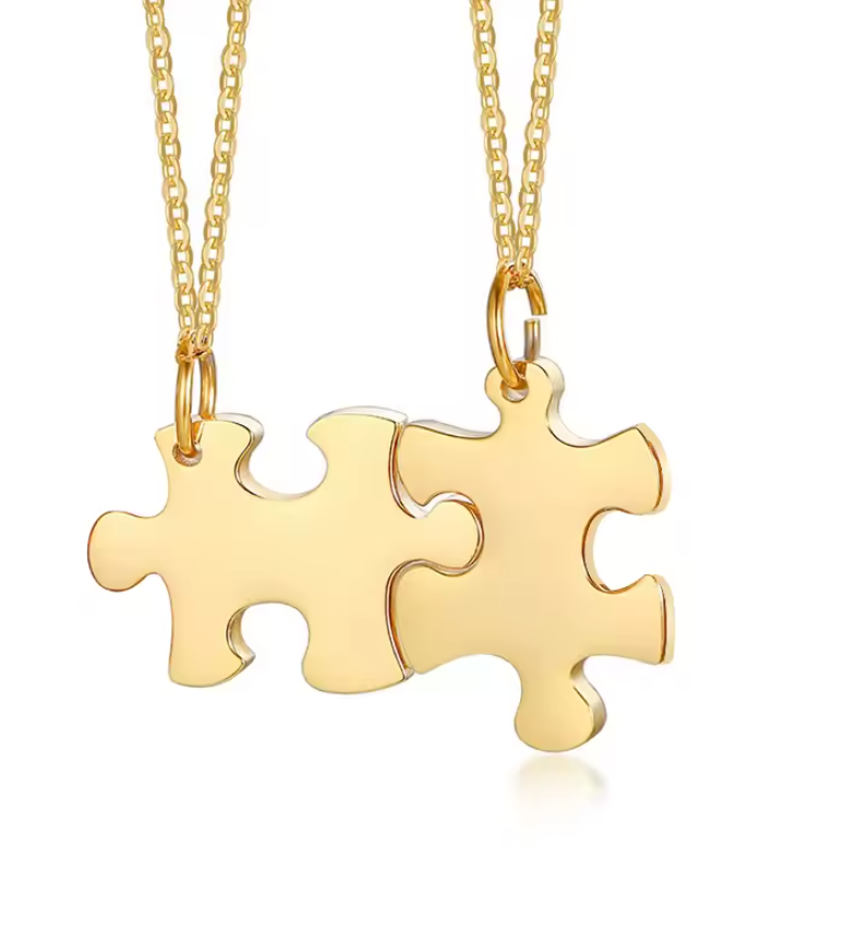 Ensemble de Colliers prénoms personnalisés gravés - Gold ou silver