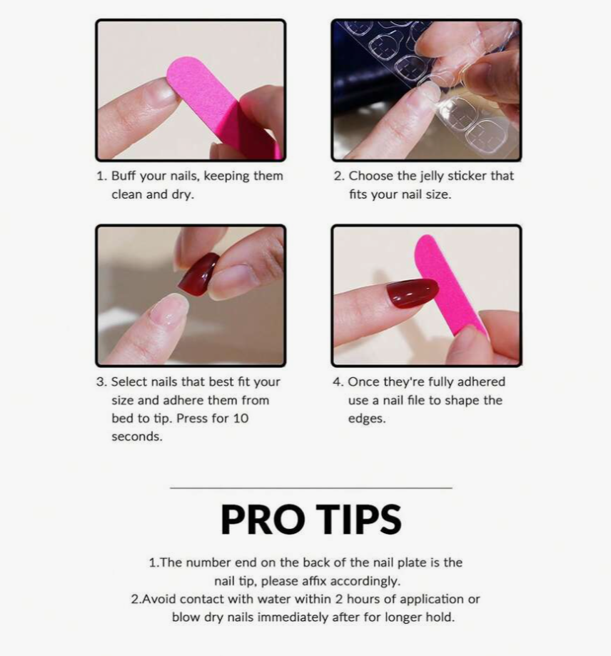 faux ongles baby pink