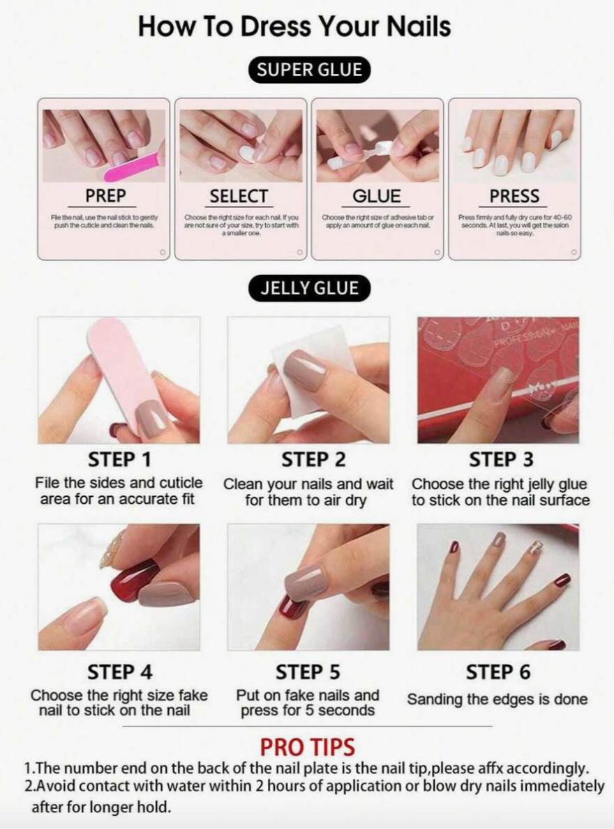faux ongles baby pink