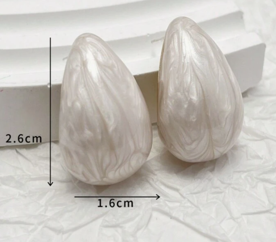 Boucles d'oreilles gouttes nacrées