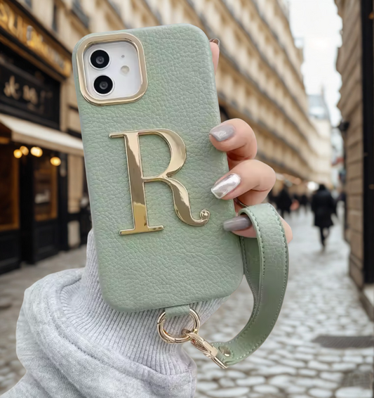 Coque Iphone Personnalisée Tilleul - Initiale gold