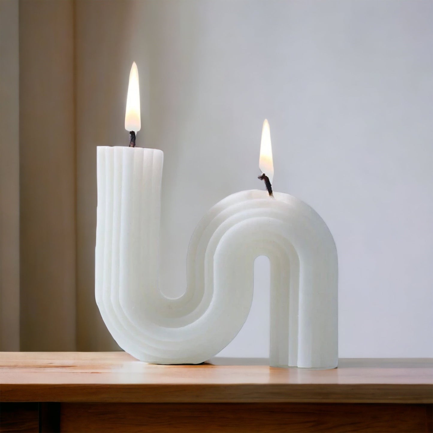 Bougie zigzag minimaliste