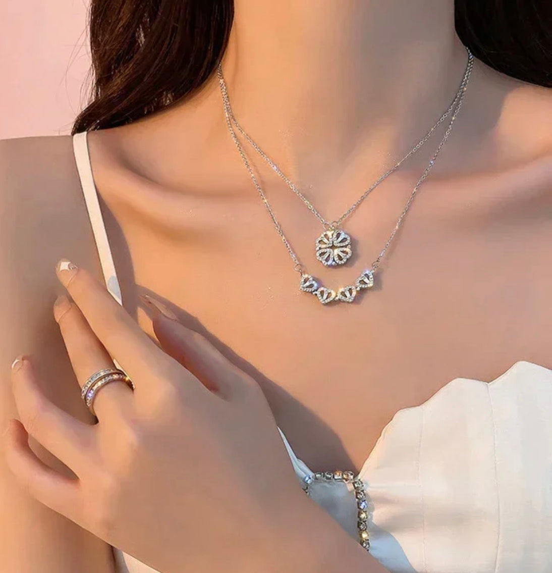 Collier trèfle transformable