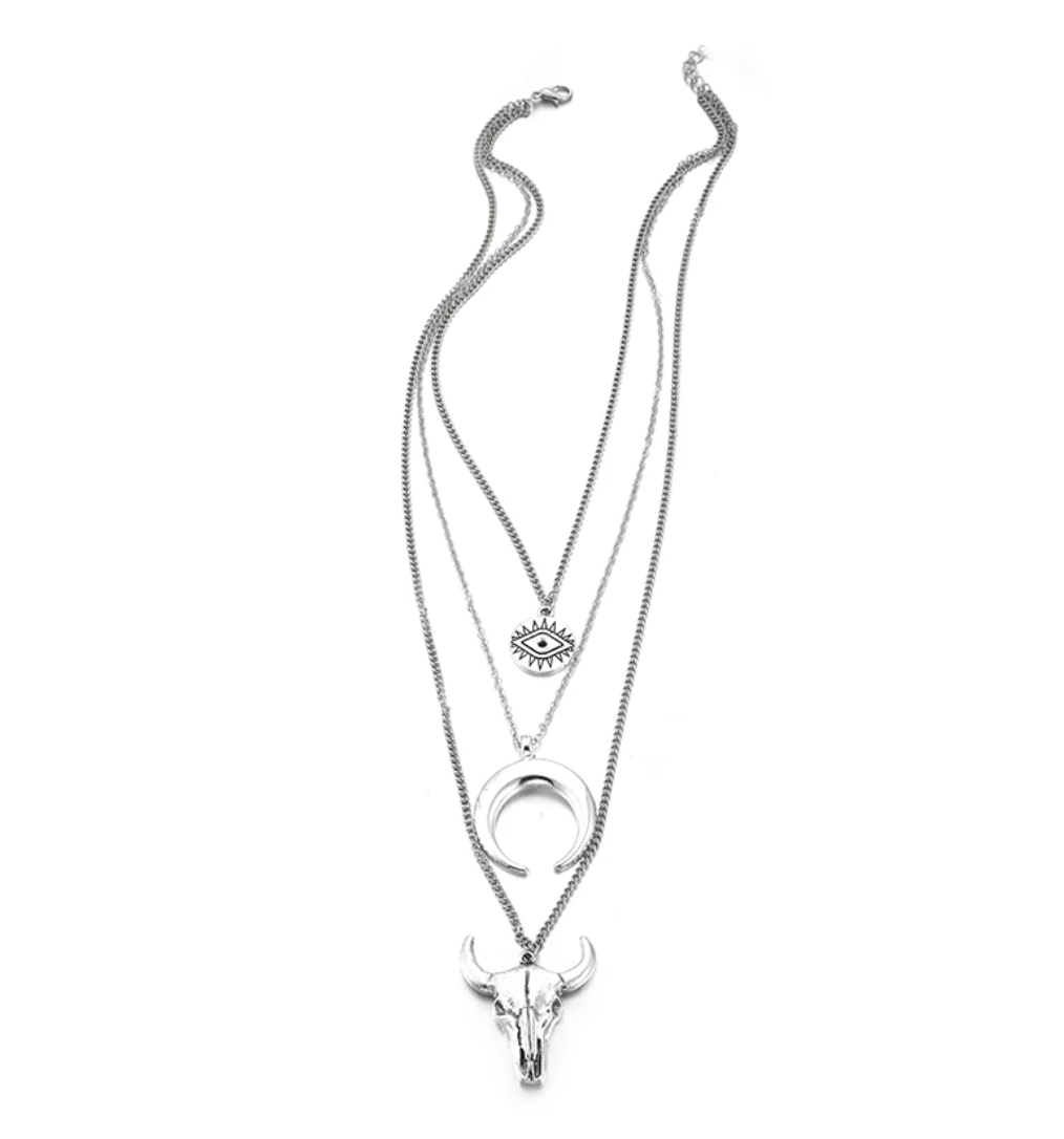 Collier multi-chaines boho