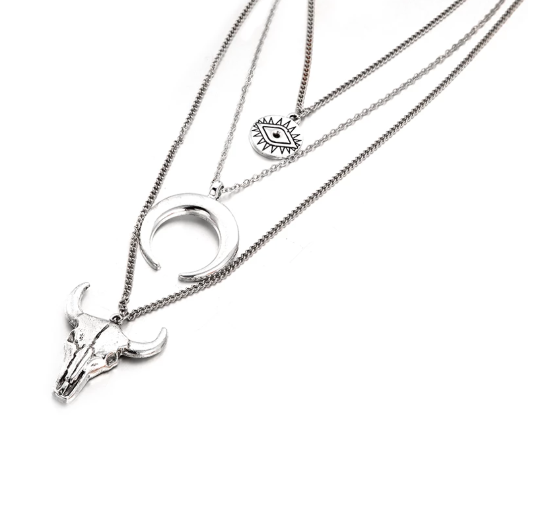 Collier multi-chaines boho