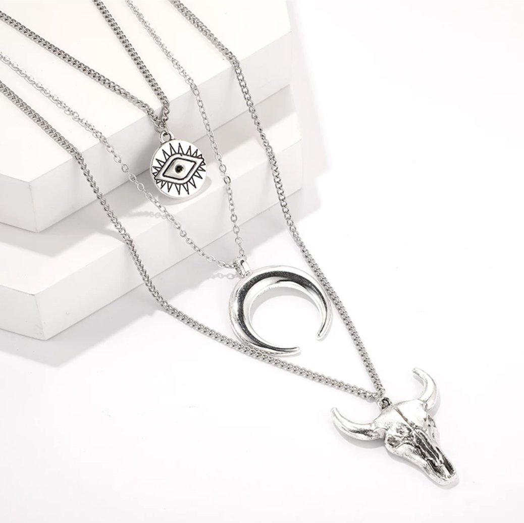 Collier multi-chaines boho
