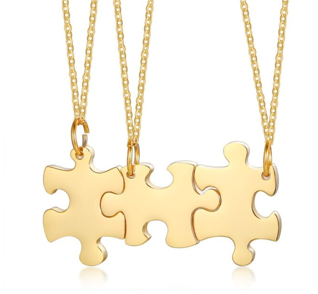 Ensemble de Colliers prénoms personnalisés gravés - Gold ou silver