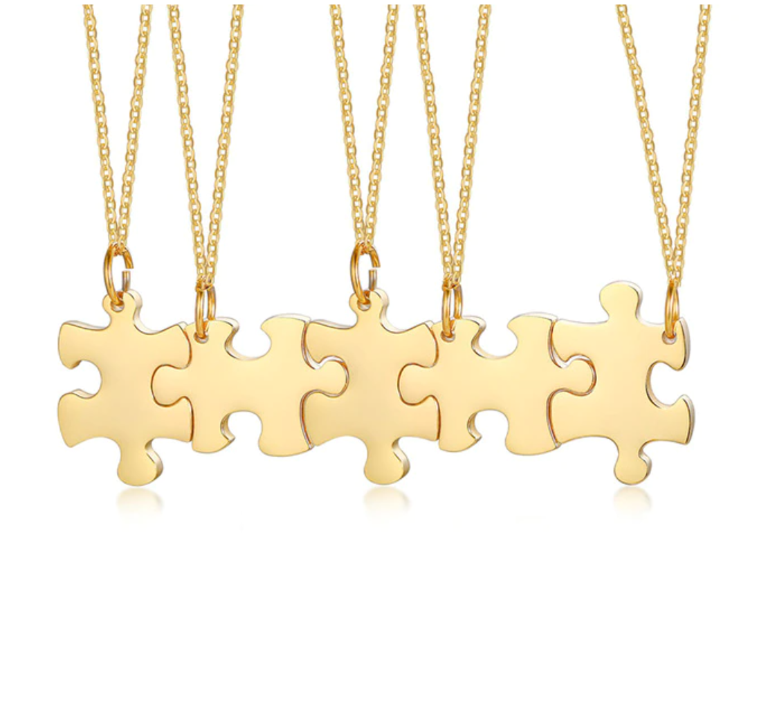 Ensemble de Colliers prénoms personnalisés gravés - Gold ou silver