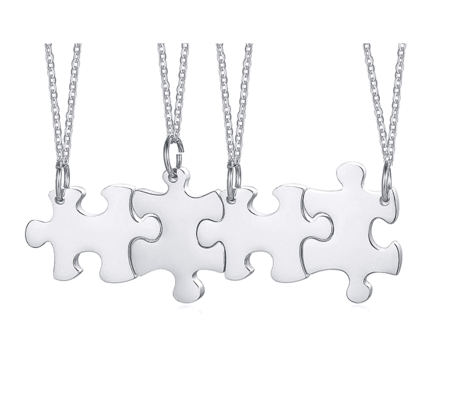 Ensemble de Colliers prénoms personnalisés gravés - Gold ou silver