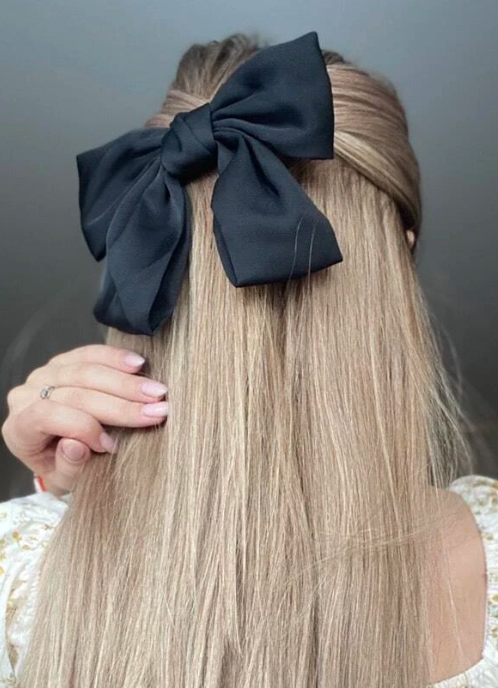 Barrette noeud noir