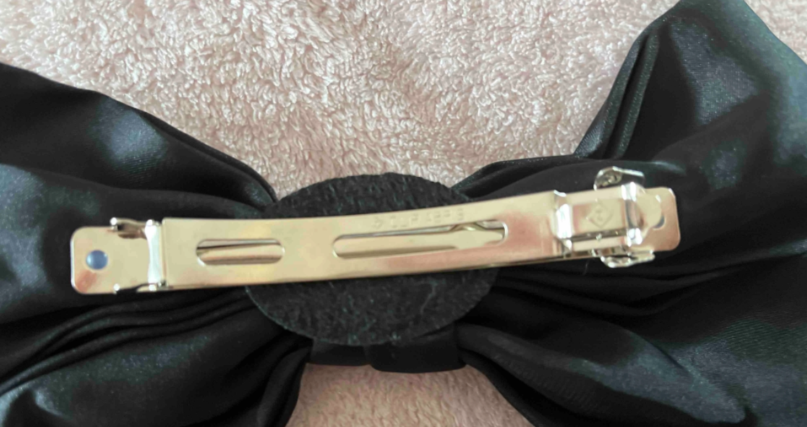 Barrette noeud noir