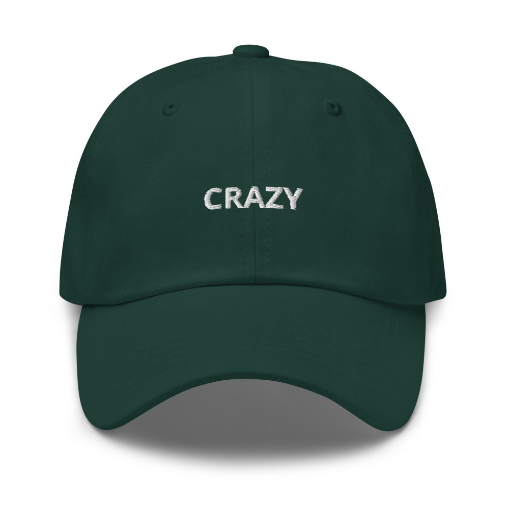 Casquette brodée "Crazy" forme baseball