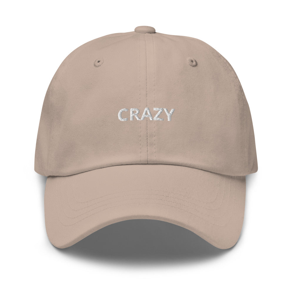 Casquette brodée "Crazy" forme baseball