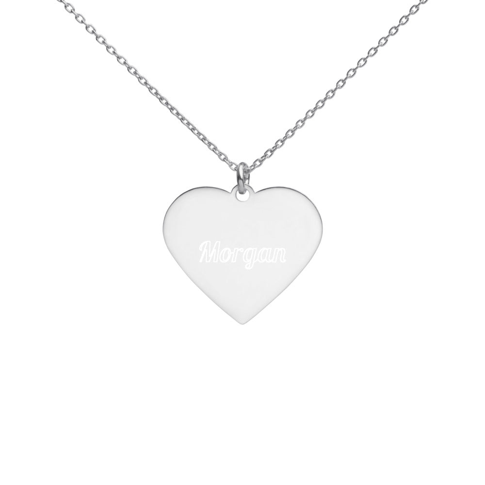 Collier cœur personnalisable en argent ou plaqué or, gravé
