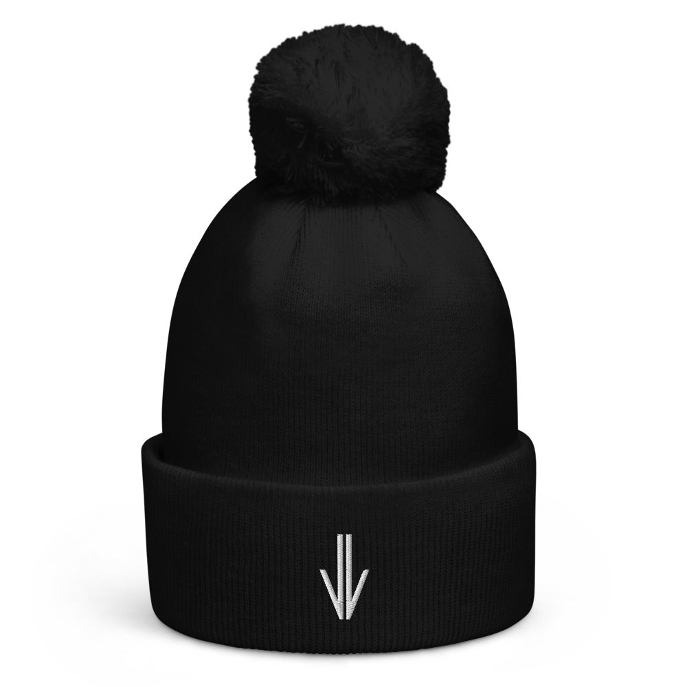 Bonnet à pompon logo Jiazzi