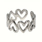 Bague coeur riviera argent