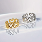 Bague coeur riviera argent