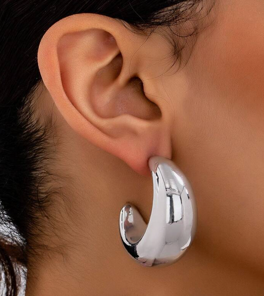 Boucles d'oreilles gouttes argent GM
