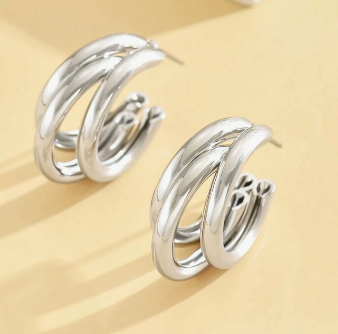 Boucles d'oreilles Trinité argent
