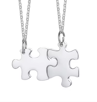 Ensemble de Colliers prénoms personnalisés gravés - Gold ou silver