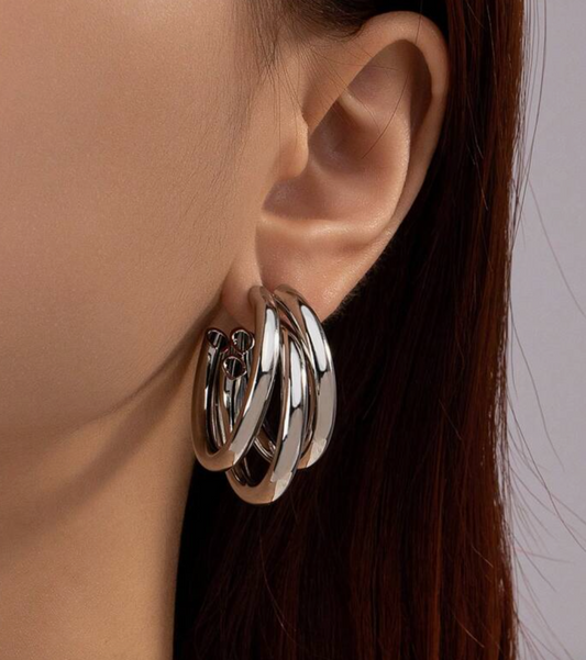 Boucles d'oreilles Trinité argent