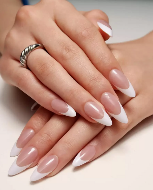 Faux ongles french fine longs