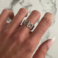 Bague coeur riviera argent