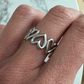 Bague coeur riviera argent