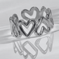 Bague coeur riviera argent