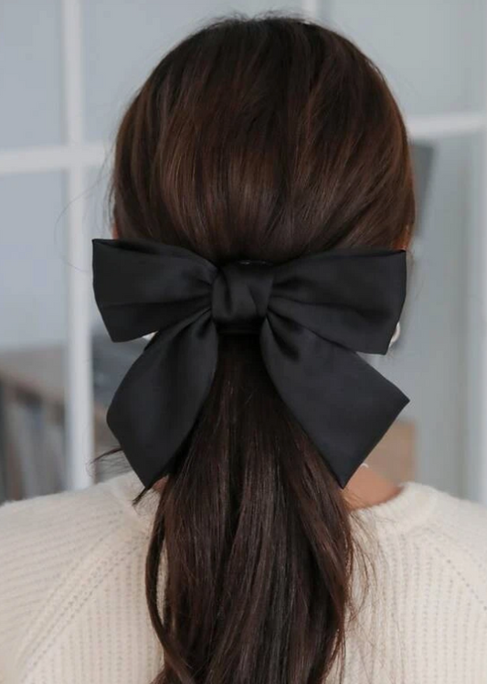 Barrette noeud noir